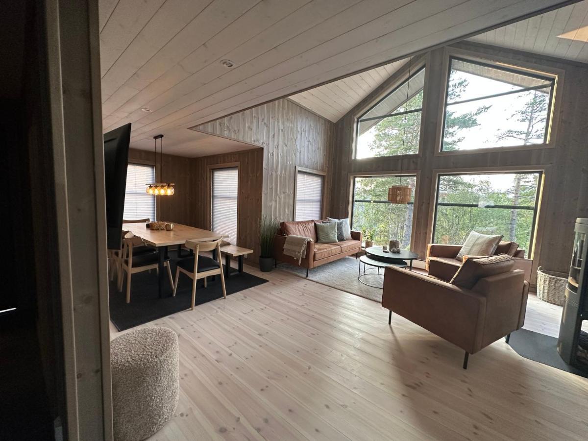 Modern Northern Lights Cabin Drangedal Екстер'єр фото
