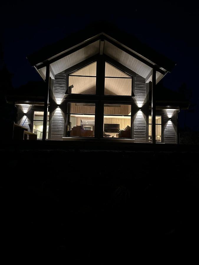 Modern Northern Lights Cabin Drangedal Екстер'єр фото