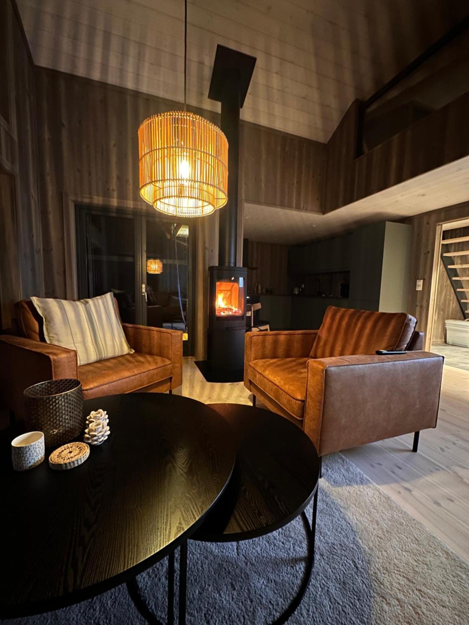 Modern Northern Lights Cabin Drangedal Екстер'єр фото