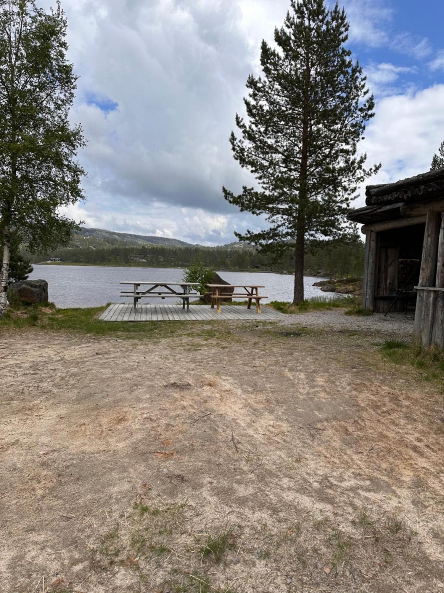 Modern Northern Lights Cabin Drangedal Екстер'єр фото