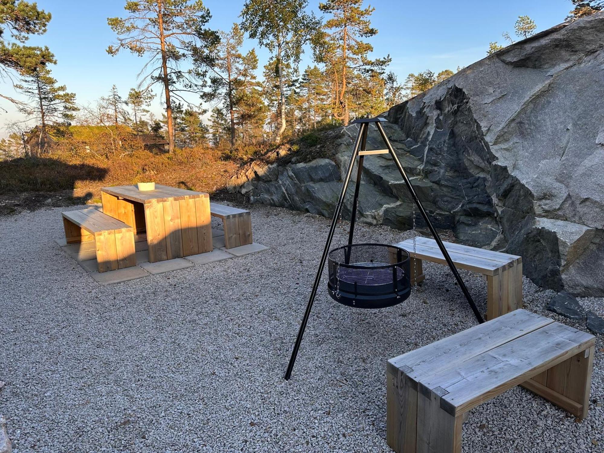 Modern Northern Lights Cabin Drangedal Екстер'єр фото