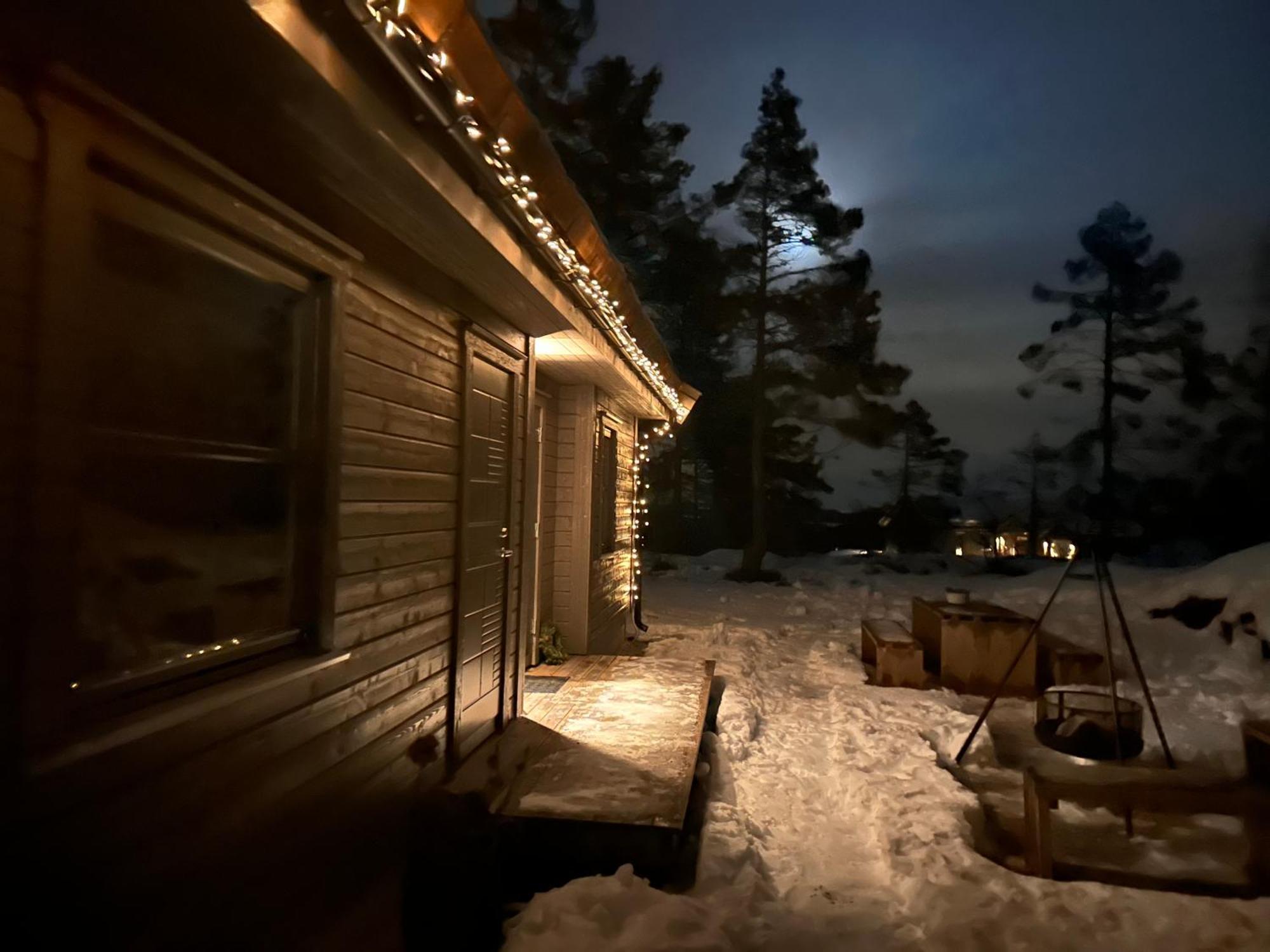 Modern Northern Lights Cabin Drangedal Екстер'єр фото